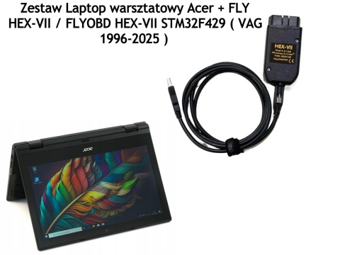 FLY HEX-VII / FLYOBD HEX-VII STM32F429 ( VAG 1996-2025 ) + Laptop warsztatowy Acer Travelmate Spin N5000|8GB|128GB|DOTYK|IPS|